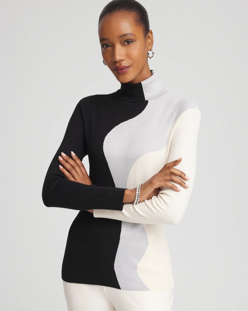 Ella Turtleneck Intarsia Sweater | Chico's